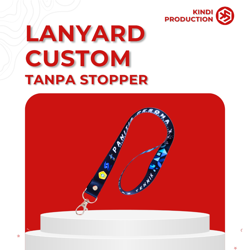 

Tali Lanyard Custom Full Printing | Gantungan ID-Card | Tanpa Stopper