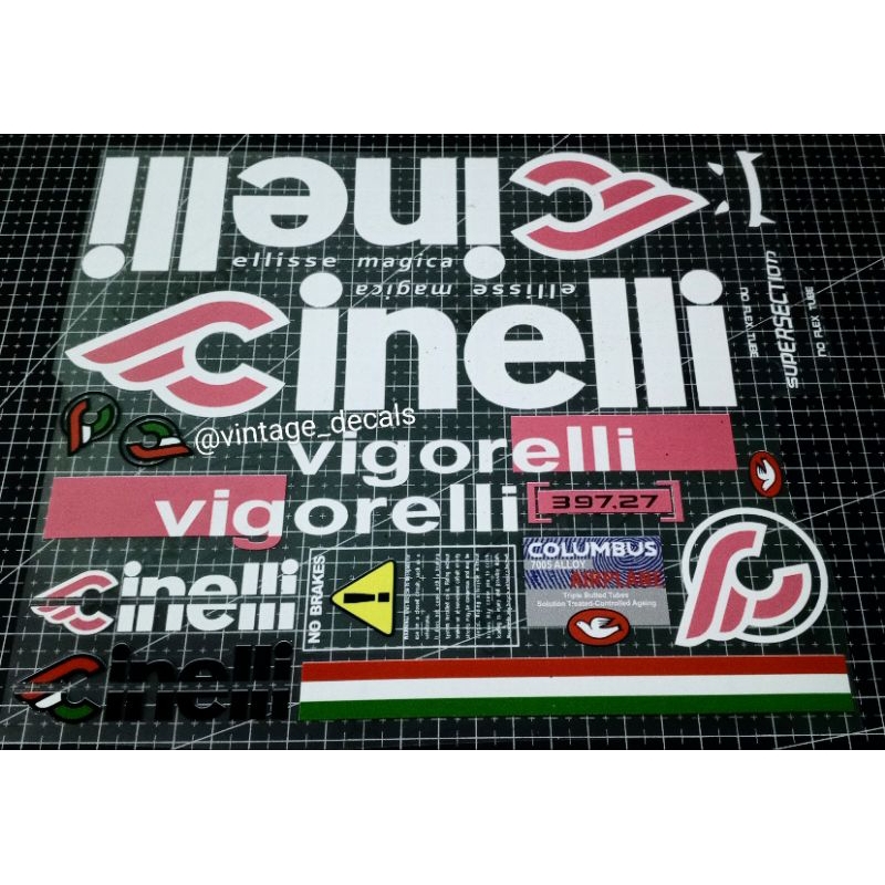sticker decals replacement fixgear CINELLI Vigorelli
