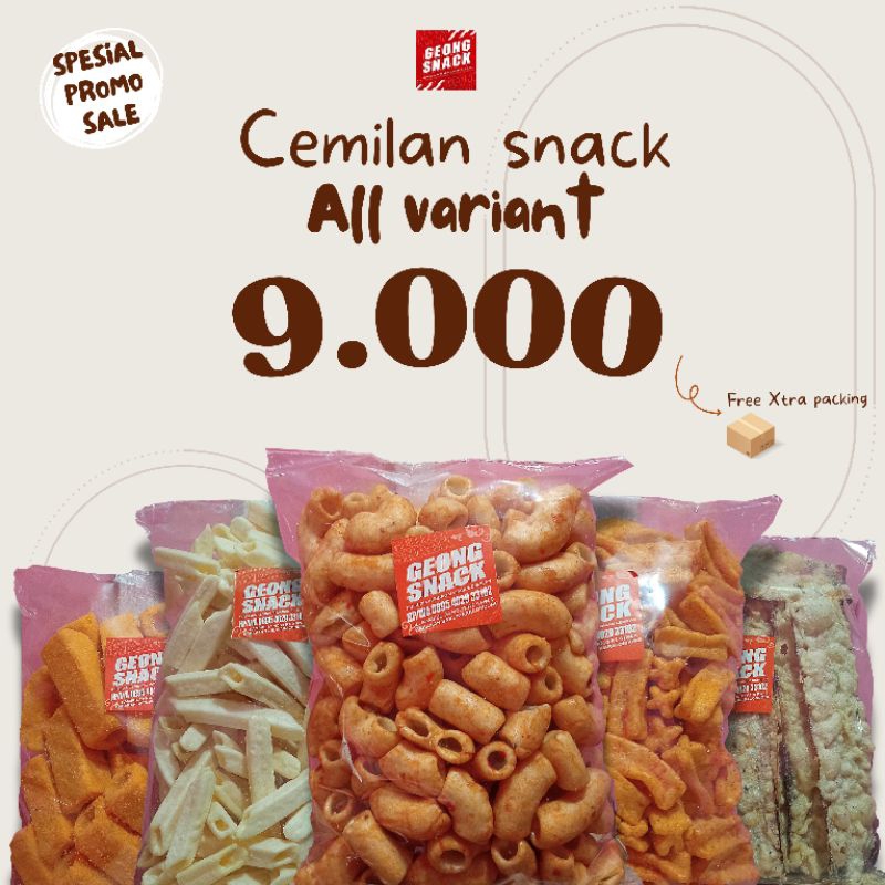 

CEMILAN GEONG SNACK - ALL VARIANT FREE XTRA PACKING