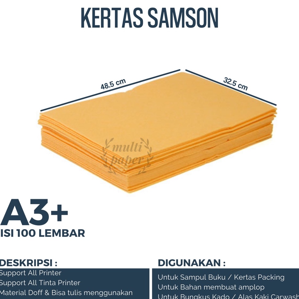 

Bayar Di Tempat Kertas Samson A3 isi 1 lembar Kertas Samson A3 Plus I33