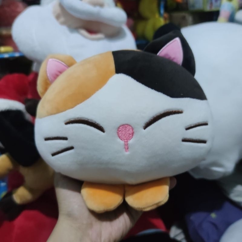 Boneka Kucing Putih Oren Hitam Lembut Original Funclaw Cantik Lucu