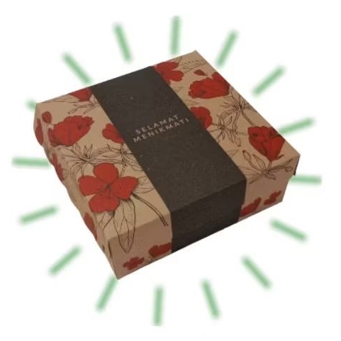 

Dus R8 , R10K, NX Kraft Cetak Motif Bunga (18x18x7) (20x20x7) (21,5x14,5x7) Nasi Kotak/Catering