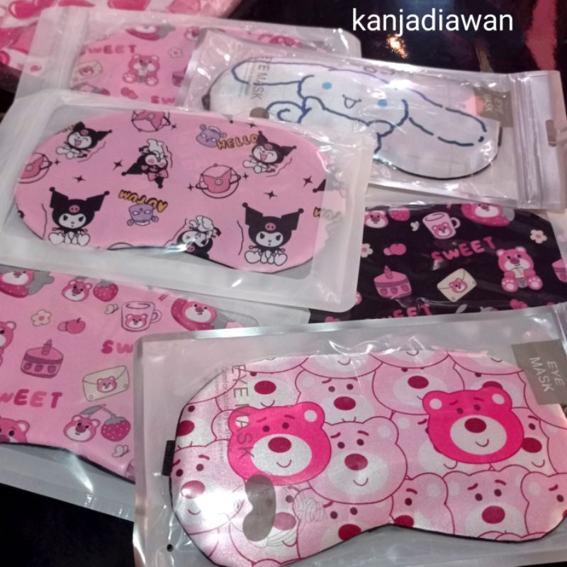 PENUTUP MATA LOTSO KUROMI CINNAMOROLL SANRIO EYEMASK Sanrio SLEEP MASK