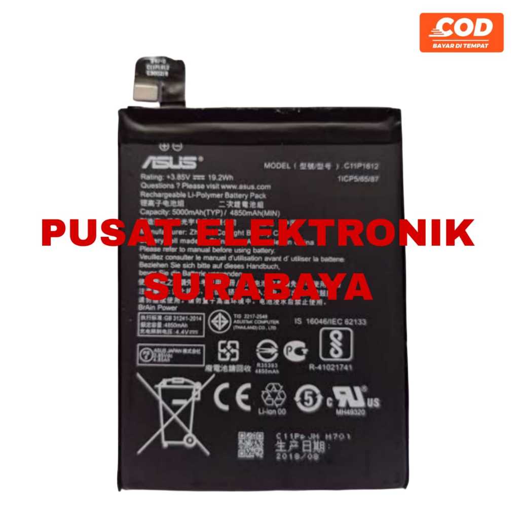 C11P1612 BATERAI ASUS ZENFONE 4 MAX PRO / X00ID, X00IS, X00HDA, ZC554KL - ORIGINAL