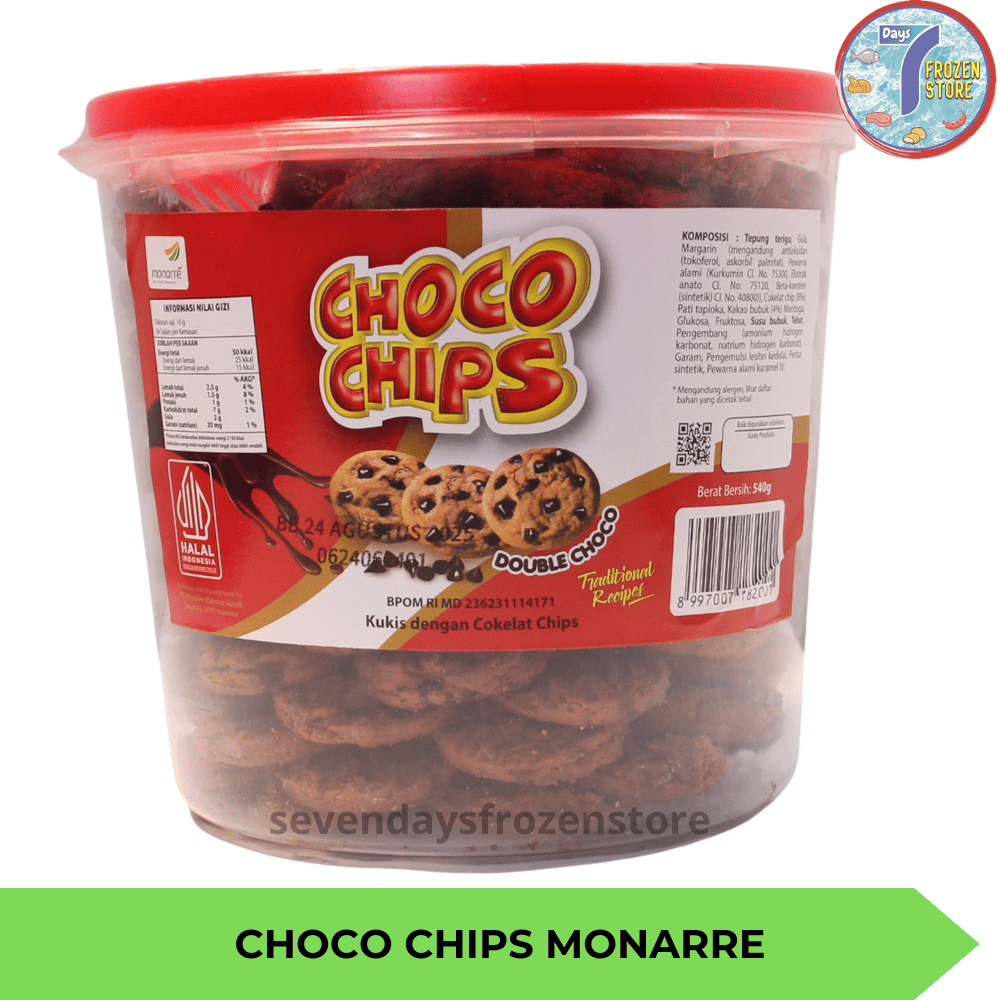 

Cookies Choco Chips Monarre 540 gr