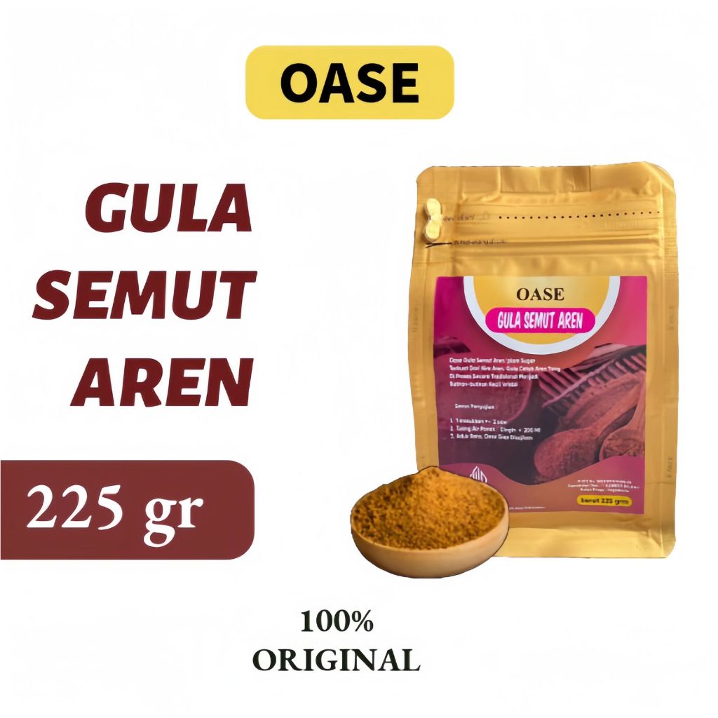 

Gula Semut Aren OASE 225 gr / Gula Semut Organik/ Gula Semut Aren