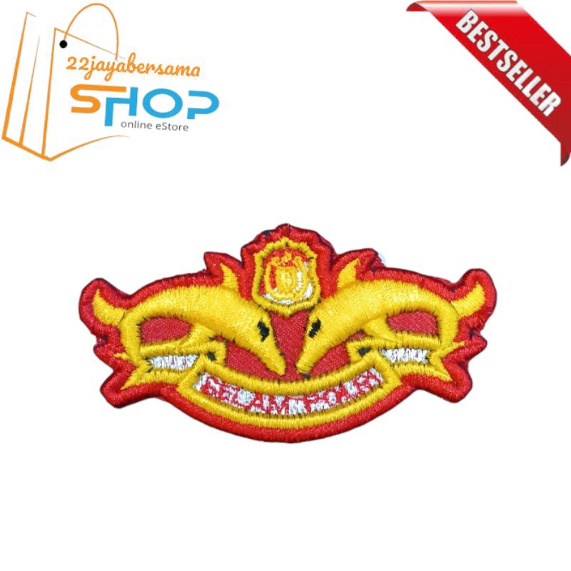 Logo Selam polri Bordir | badge Selam polri Timbul