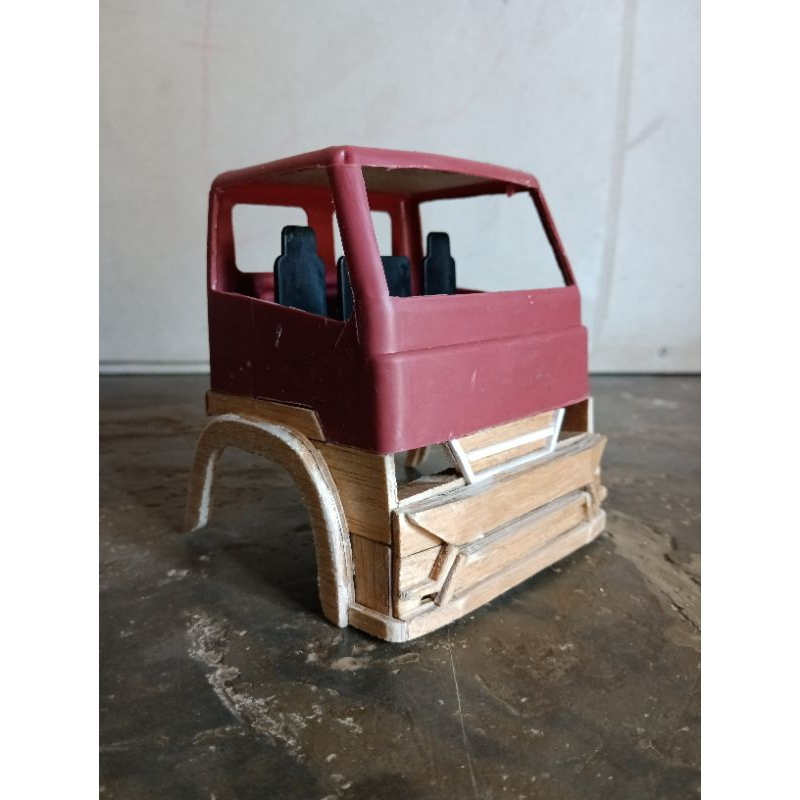 KABIN MINIATUR TRUK PLASTIK MODEL CANTER + BEMPER JETBUS 3