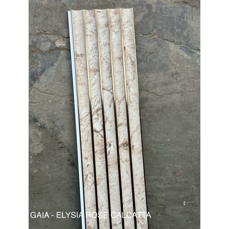 GAIA ELYSIA Wood Panel WPC / Wall Panel PVC / Kisi Kisi Kayu / Dinding Motif Concave 3D WALLPANEL PV