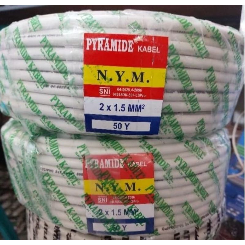 KABEL LISTRIK PYRAMIDE NYM 2x1.5 50Y