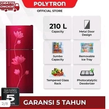 LEMARI ES 2 PINTU POLYTRON PRB-219