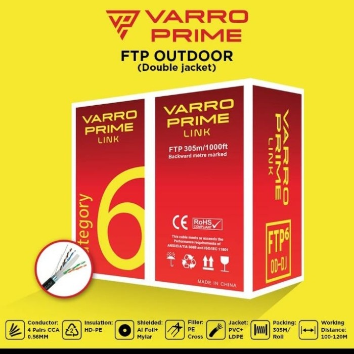 Varro Kabel STP FTP Outdoor Cat 6 305m