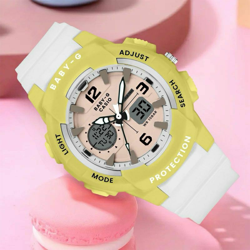JAM TANGAN BABY G BGA-230 Bga230 KUNING TERBARU 