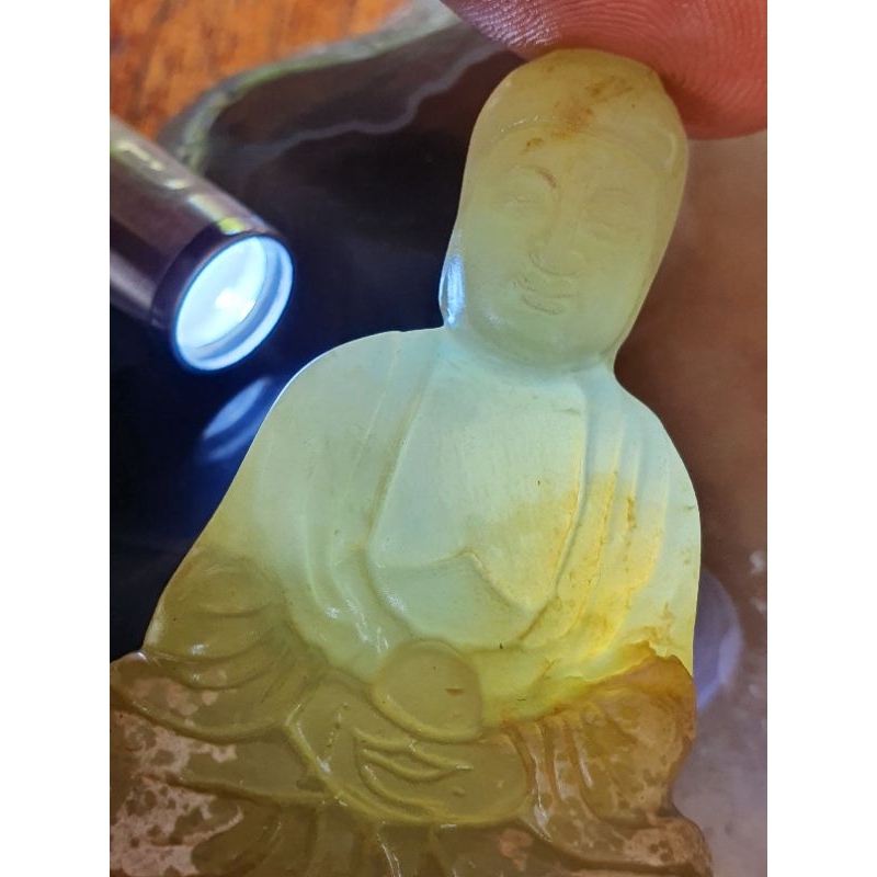 #5482 - [Cuci Gudang] Buddha Nephrite Giok Tua Patung, Bisa Untuk Liontin, 3D China Jade Gift Asli F