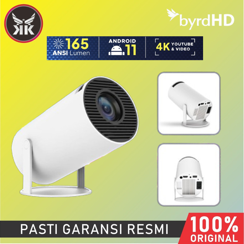 PROYEKTOR BYRD HY300 / HY300-A ANDROID PROJECTOR 165 ANSI KEYSTONE