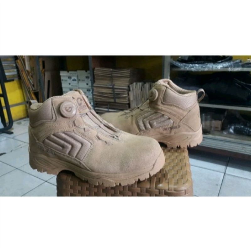 Safety Shoes FREEWORLD BRAND K2 Fastrack BOA ORIGINAL BY MADE IN INDONESIA EKSPOR
