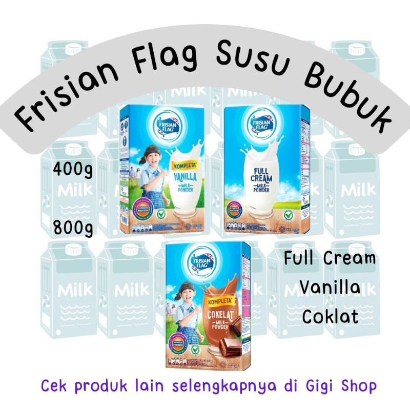 

FRISIAN FLAG Kompleta Bendera Susu Bubuk Cokelat Vanilla Full Cream