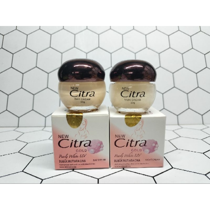 paket cream citra gold 2in1 siang & malam krim pencerah wajah