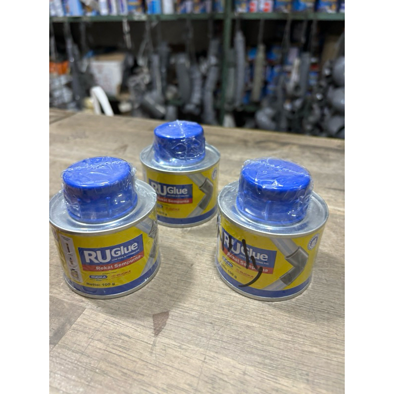 Lem pipa kaleng RUglue 100gram/ lem pipa rucika