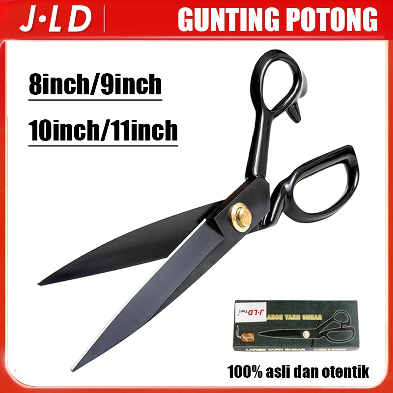 

JLD Gunting Bahan Kain Gunting Potong Hitam Serbaguna 8/ 9/ 10/11Inch Original High Quality