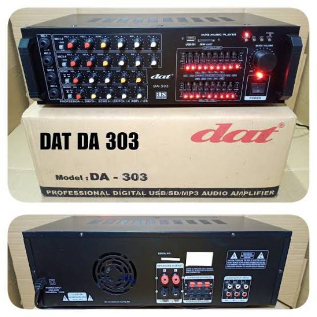 POWER AMPLI  DAT DA - 303 / AMPLIFIER DAT DA 303 BLUETOOTH GARANSI RESMI