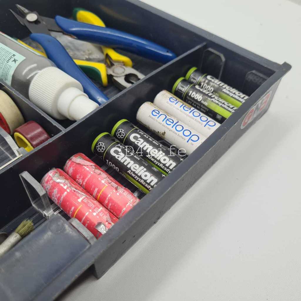 Sekat Laci Baterai HJH VS Versus 8050 Trendy 8200 Tamiya Aksesoris Rak2 Akrilik KotakBox - J3D