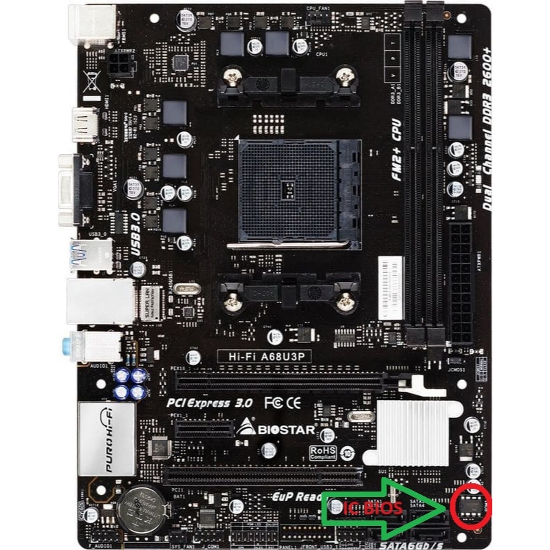 IC BIOS Biostar Hi-Fi A68U3P ver 6.2, 6.3