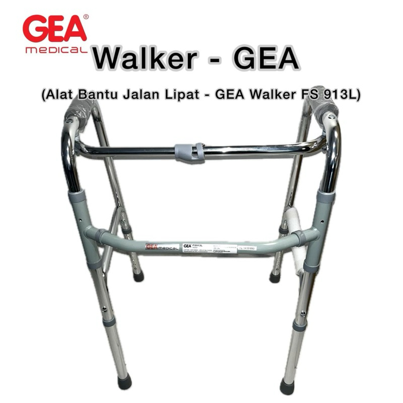 WALKER GEA - ALAT BANTU JALAN  THERAPY TONGKAT PREMIUM ORIGINAL GEA (WARNA KIRIM RANDOM)