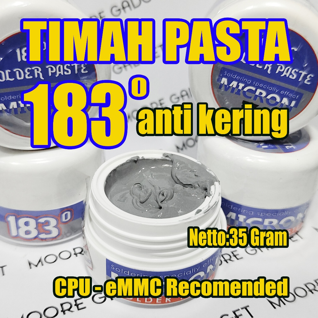 TIMAH PASTA SOLDER IC SMD SOLDERING ANTI KERING TIMAH CAIR 35GR CETAK CPU RAM EMMC