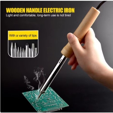 SOLDER LISTRIK KAYU / SOLDERING IRON KABEL TEMBAGA - ATN