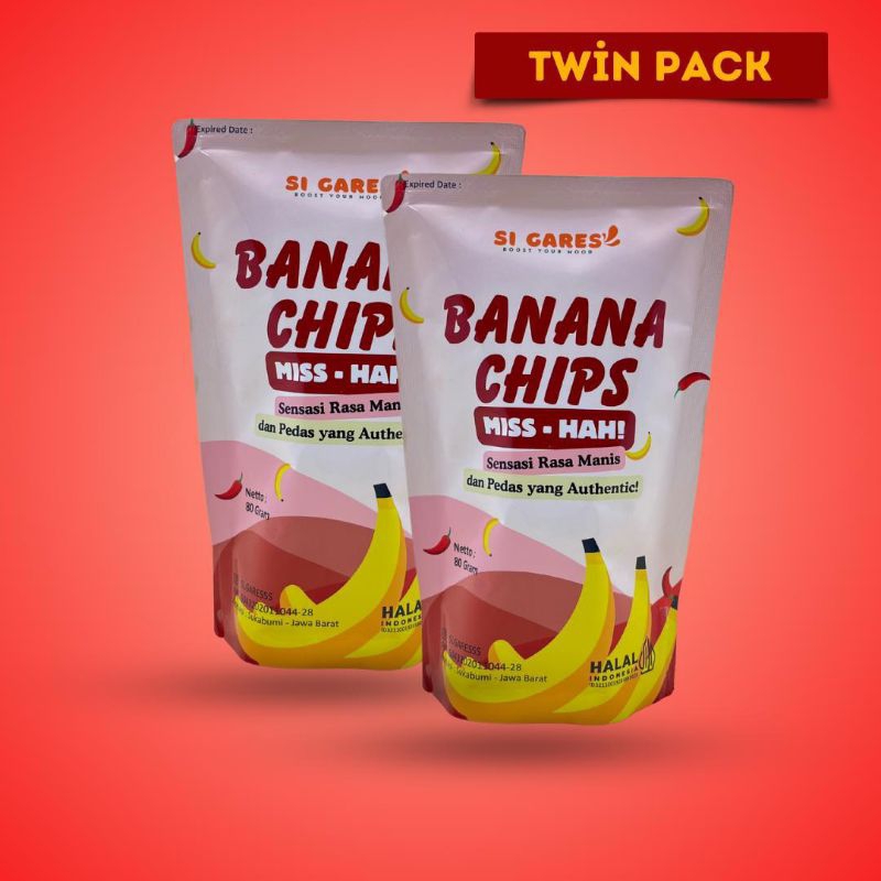 

SI GARES - Keripik pisang - Miss HAH (Twin Pack)