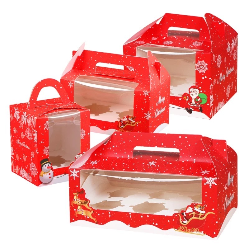 

BOX CUPCAKE NATAL BIRTHDAY ULANG TAHUN 6lubang Box Muffin Box Kue Ulang Tahun Packaging Kue Box Mika Kue (BOX CC PEGANGAN MERAH)