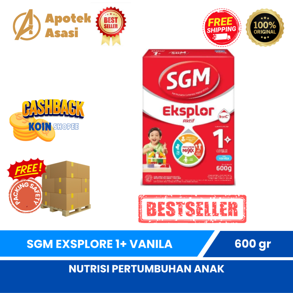 

SGM EKSPLOR 3+ USIA 3-5 TAHUN VANILLA 600 GR BOX
