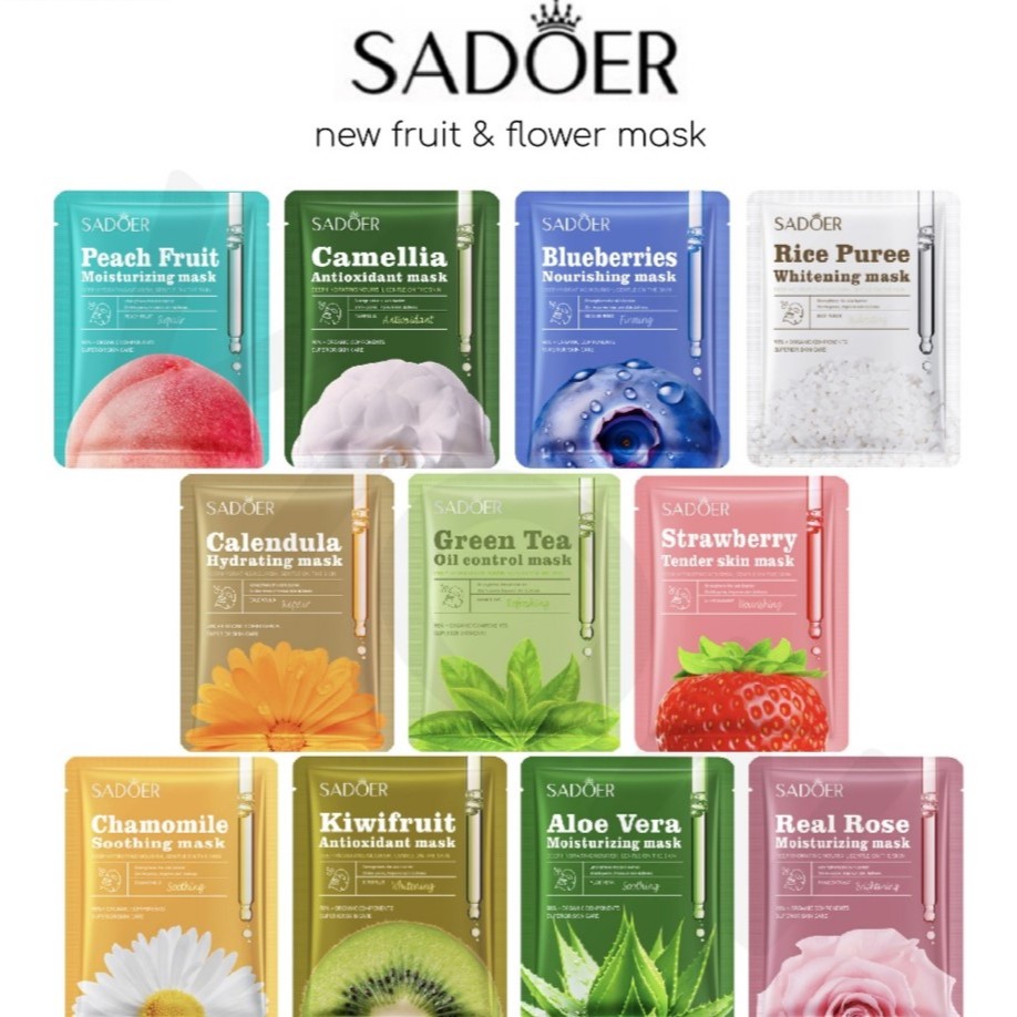 

Premium (Random) SADOER Facial Sheet Masker Wajah 1 PCS