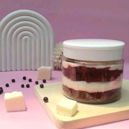 

Red Velvet Cheese - Cake in Jar | Dessert Jar | Kue | Jarcake