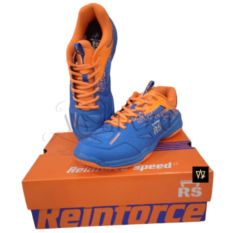 Sepatu Badminton RS JF 724 LTD Biru/Orange / Badminton Shoes Original