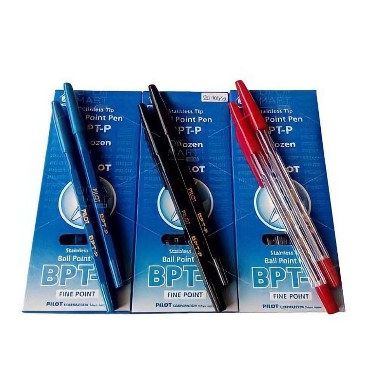 

SELUSIN (12 PCS) Pulpen/Ball Point PILOT BPT-P Semua Warna (Hitam, Merah, Biru)