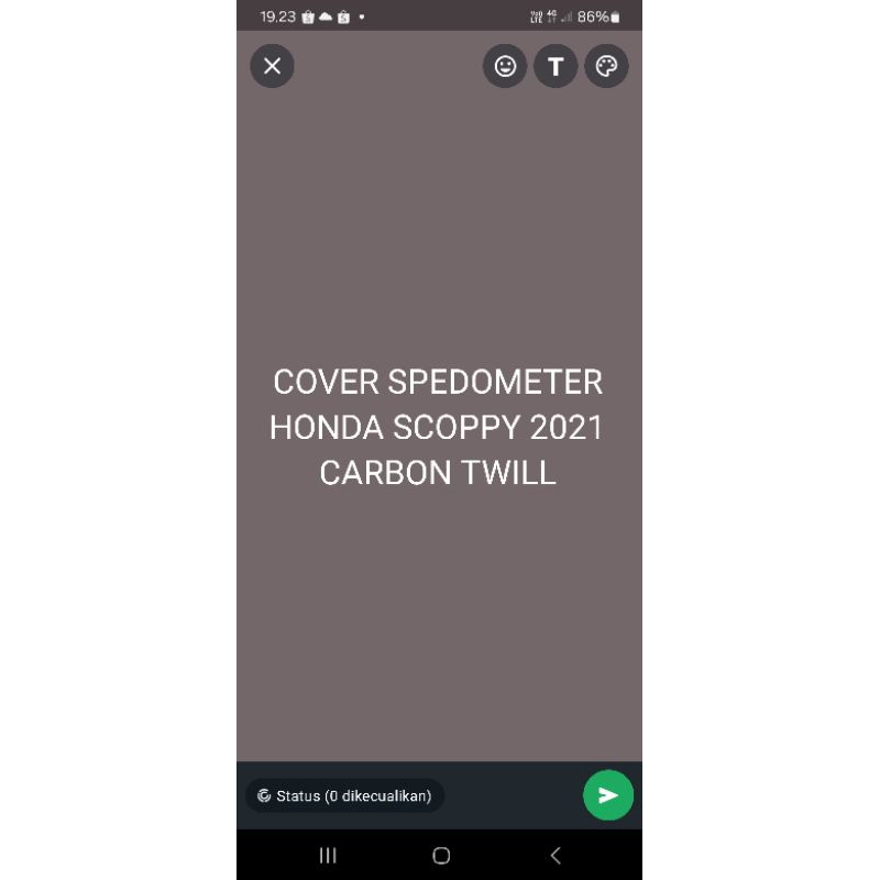 COVER SPEDOMETER HONDA SCOPPY 2021 CARBON TWILL