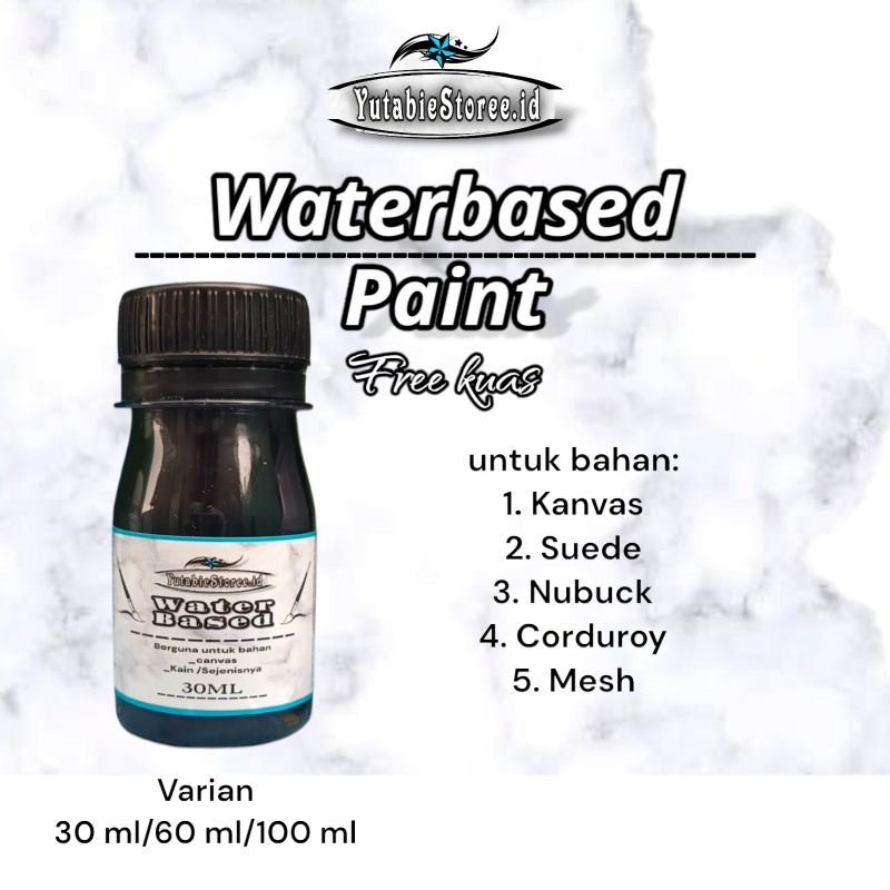 waterbased permanen/cat kain/cat sepatu hitam permanen/cat sepatu suede