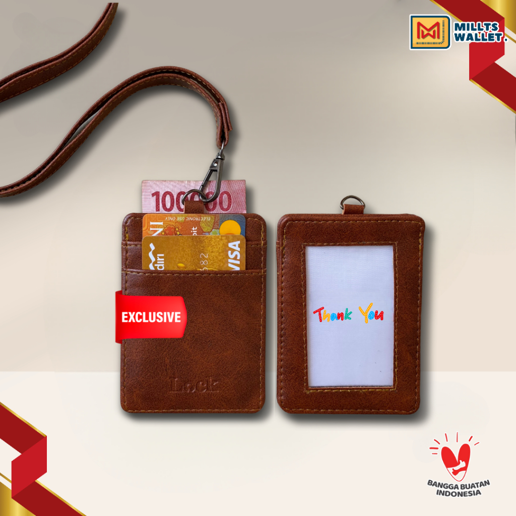 

Card Holder ID Card Kantor Hanging Wallet Dompet Gantung Dompet Kartu ID Lanyard Pria Wanita MW45