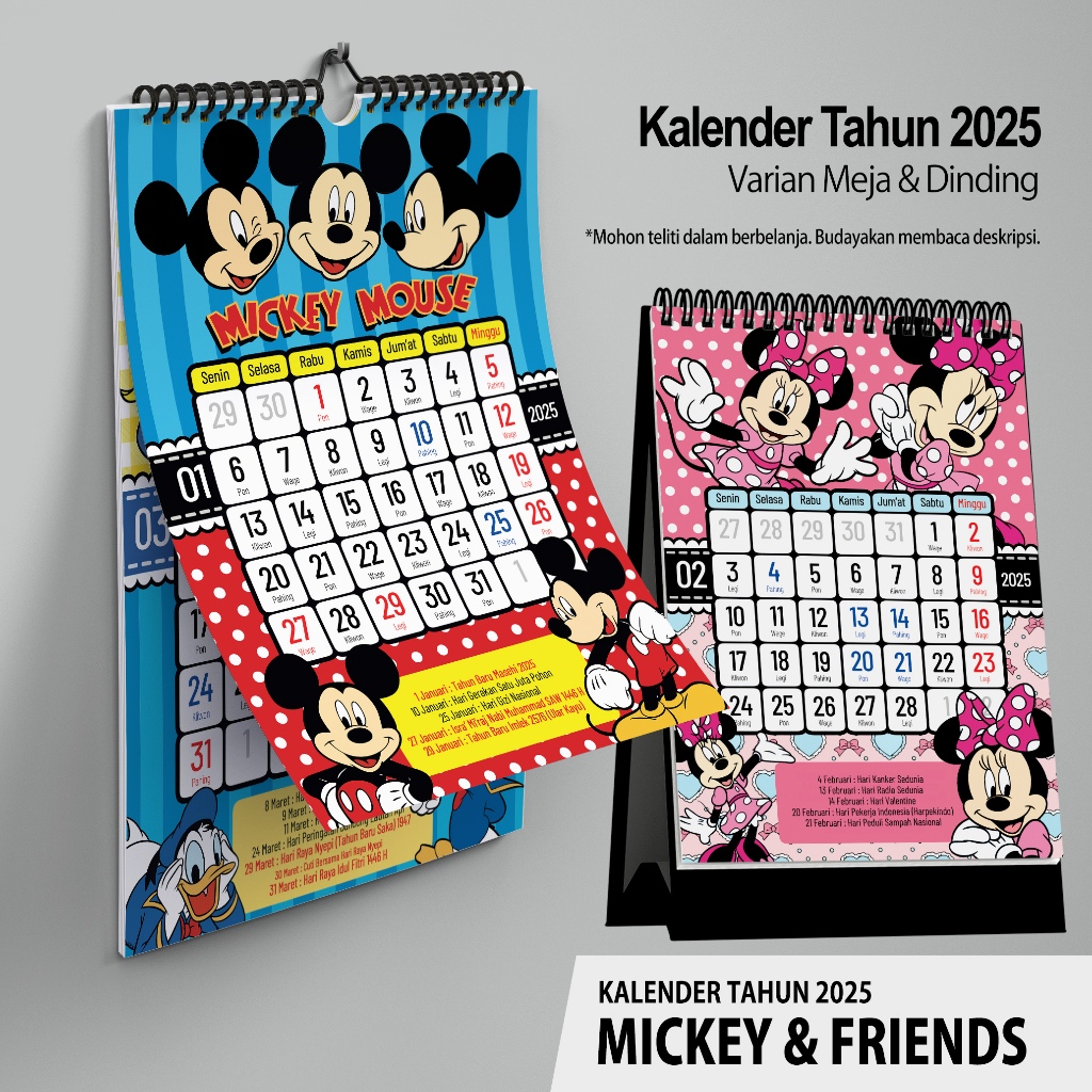 

KALENDER 2025 & Karakter Dinding A4 dan Meja A5