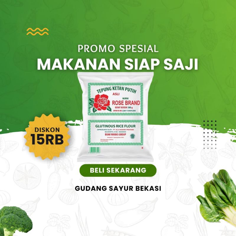 

Tepung Ketan Putih Rose Brand 500 gr