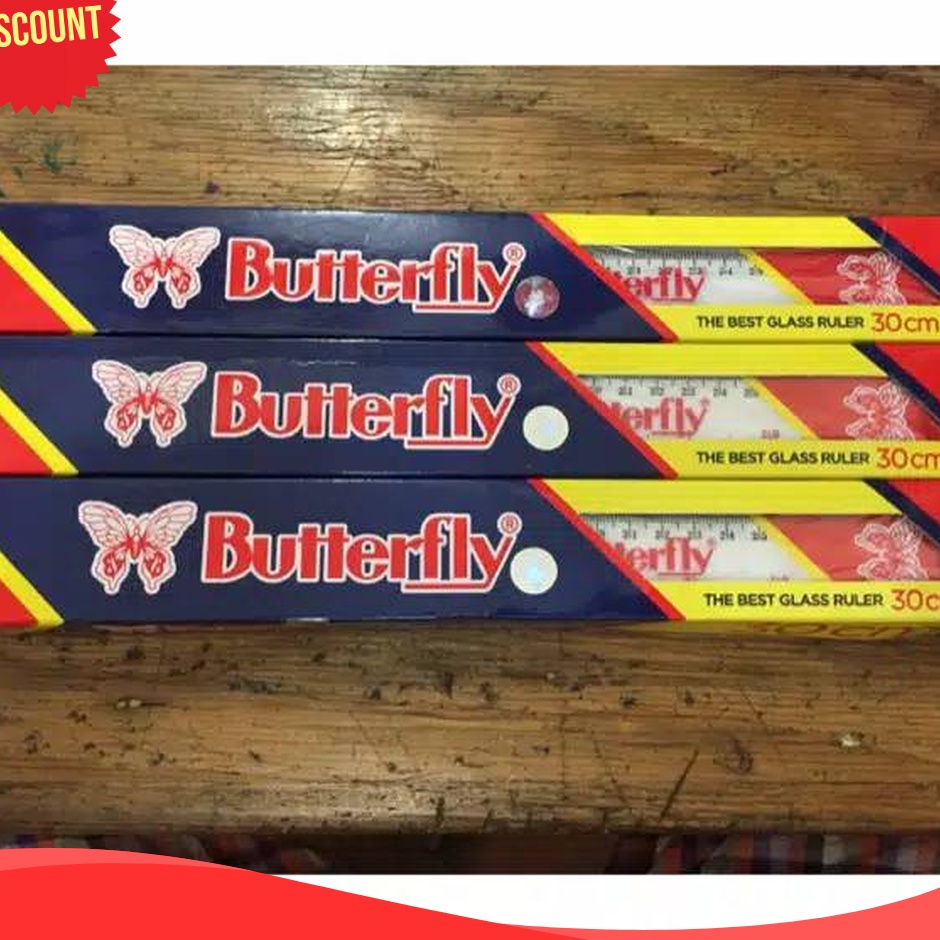 

EKSTRA PROMO Penggaris 3cm Butterfly 1pak isi 12pcs