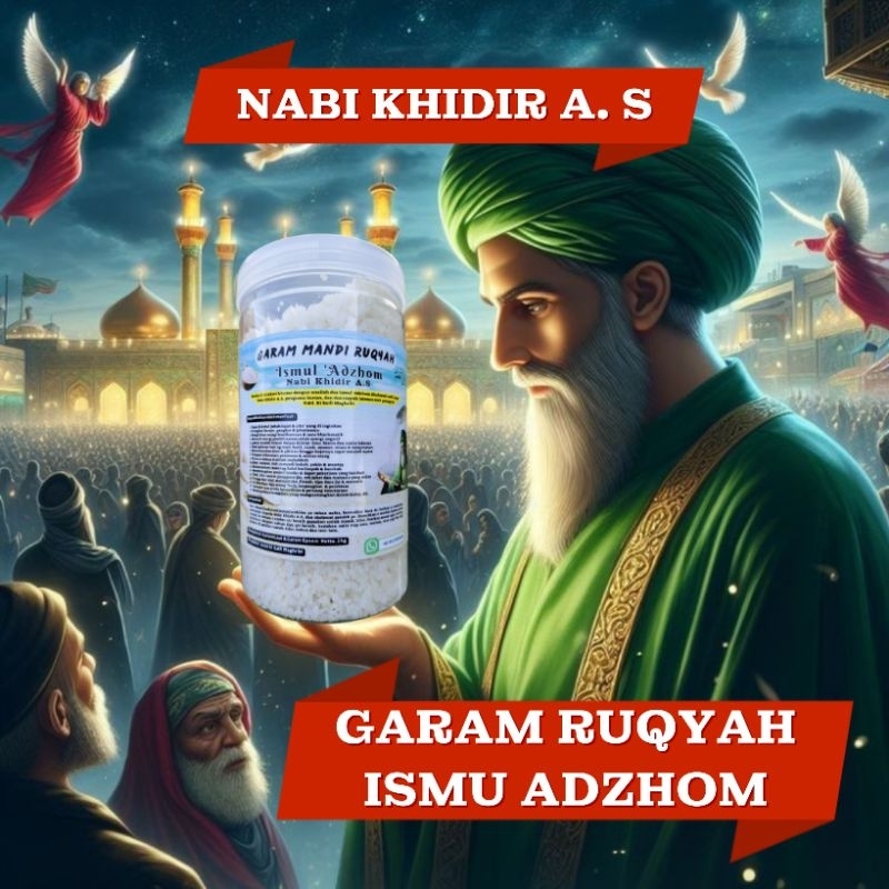 

Garam Ruqyah Ismu Adzhom Nabi Khidir A.S 500gr | Garam Ruqyah Syekh Ali Jaber | Garam Mandi Ruqyah