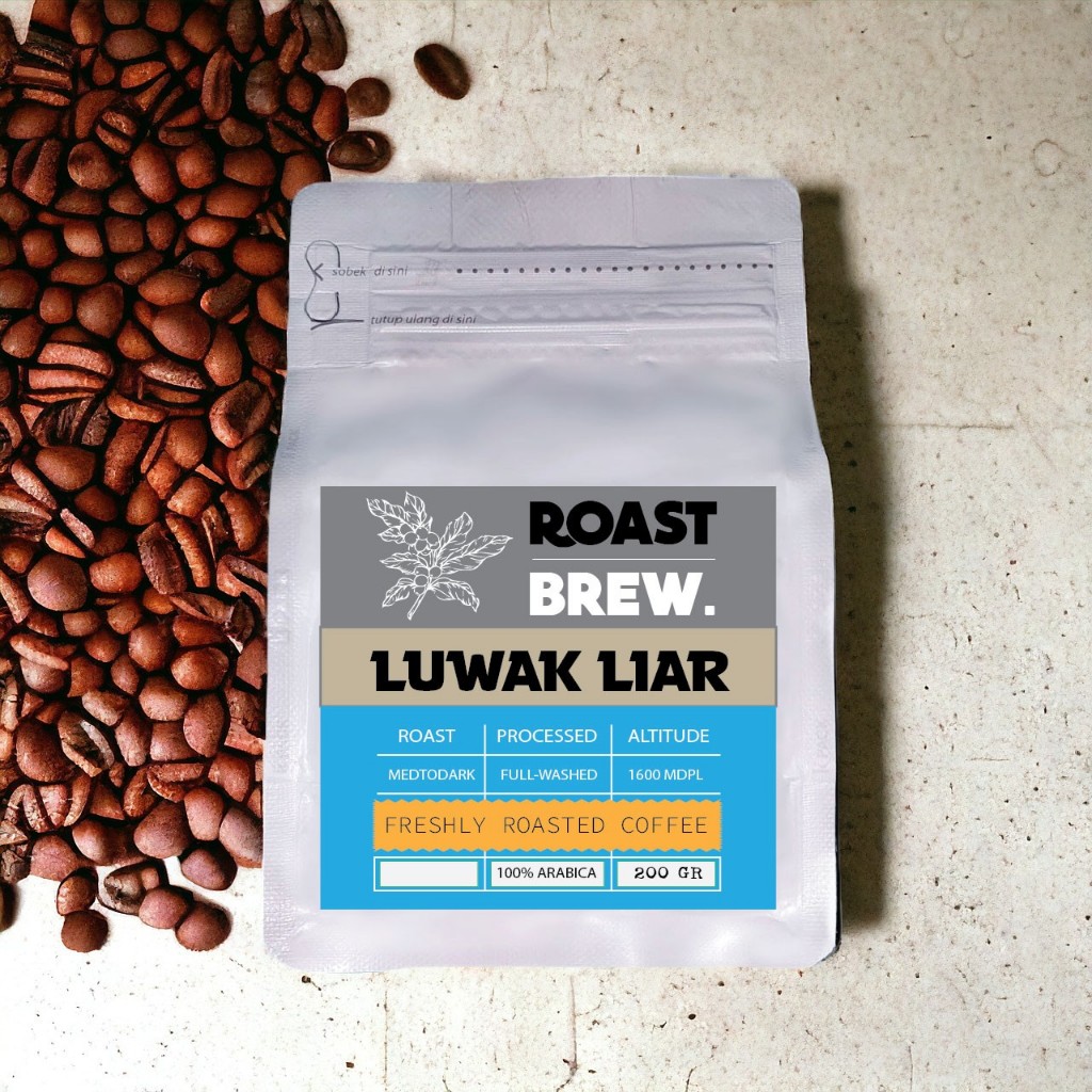 

RoastBrew Kopi Arabika Luwak Liar 200 Gram / 100 Gram - Fresh Arabica Coffee