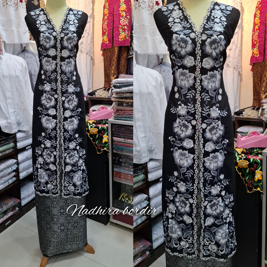 Bahan kebaya bordir suji khas bukittinggi
