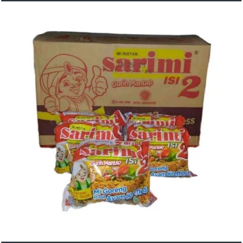 

Sarimi Isi 2 Goreng Rasa Ayam Kremes 1 Dus ( 24pc x125gr)