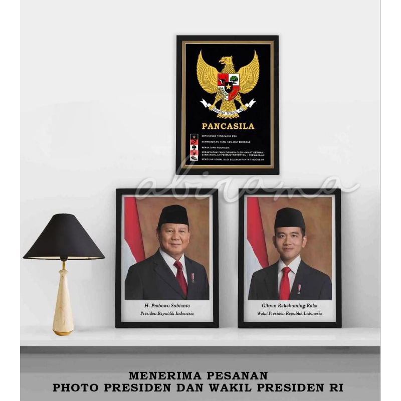 paket fhoto & pigura presiden, wakil presiden dan lambang garuda