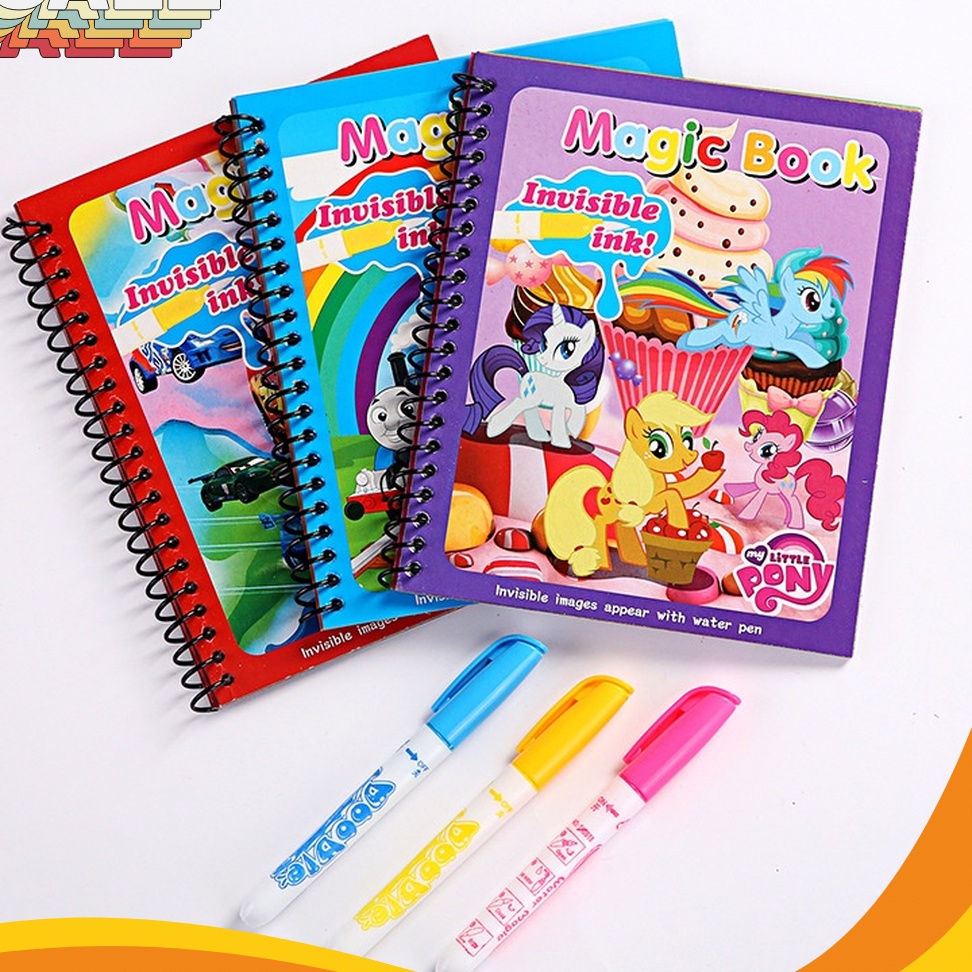 

SERBA SERBI Magic Book Water Buku Mewarnai Tanpa Cat Buku Warna Ajaib AnakAnak Gambar Kartun Buku Edukasi Magic Coloring Book