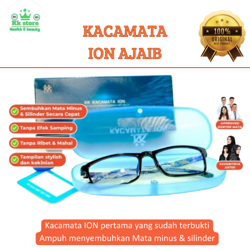 Kacamata Ion KK  Anti UV & Sinar Biru Blue Light Gadget  Asli original dari KK Indonesia